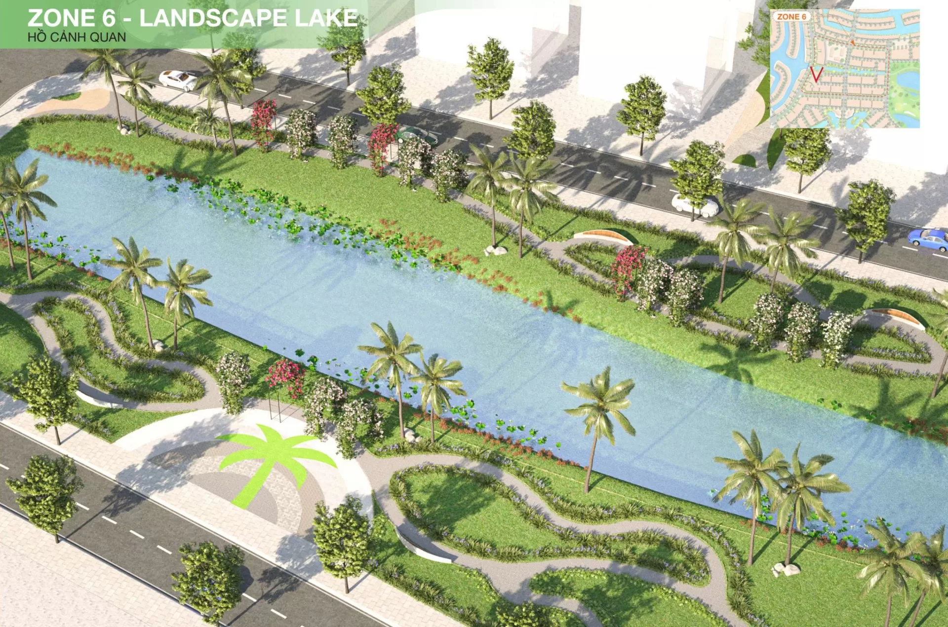 Khu du lịch quốc tế Đồi Rồng - Thiết kế Cảnh quan Zone 6, zone 7